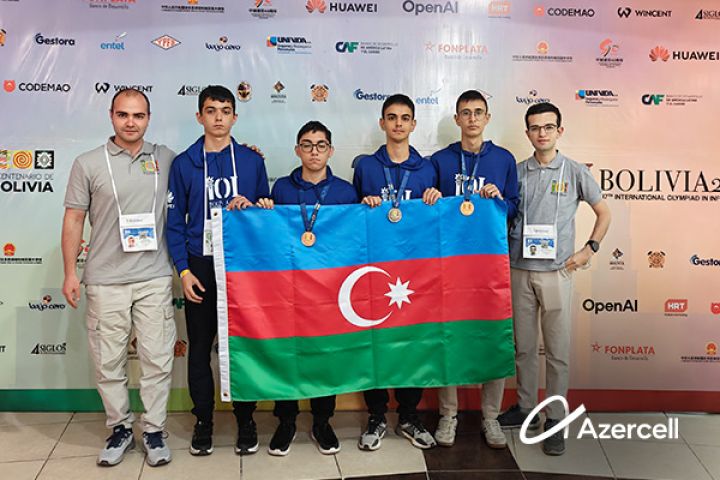 Azercell Beynəlxalq İnformatika Olimpiadasında uğur qazanan məktəbliləri təbrik edir